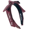 Texas A&M Maroon Thin Embroidered Ribbon Bow Headband-Brianna Cannon Outlet