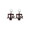 Texas A&M Mini Maroon Glitter A&M Earrings-Brianna Cannon Hot