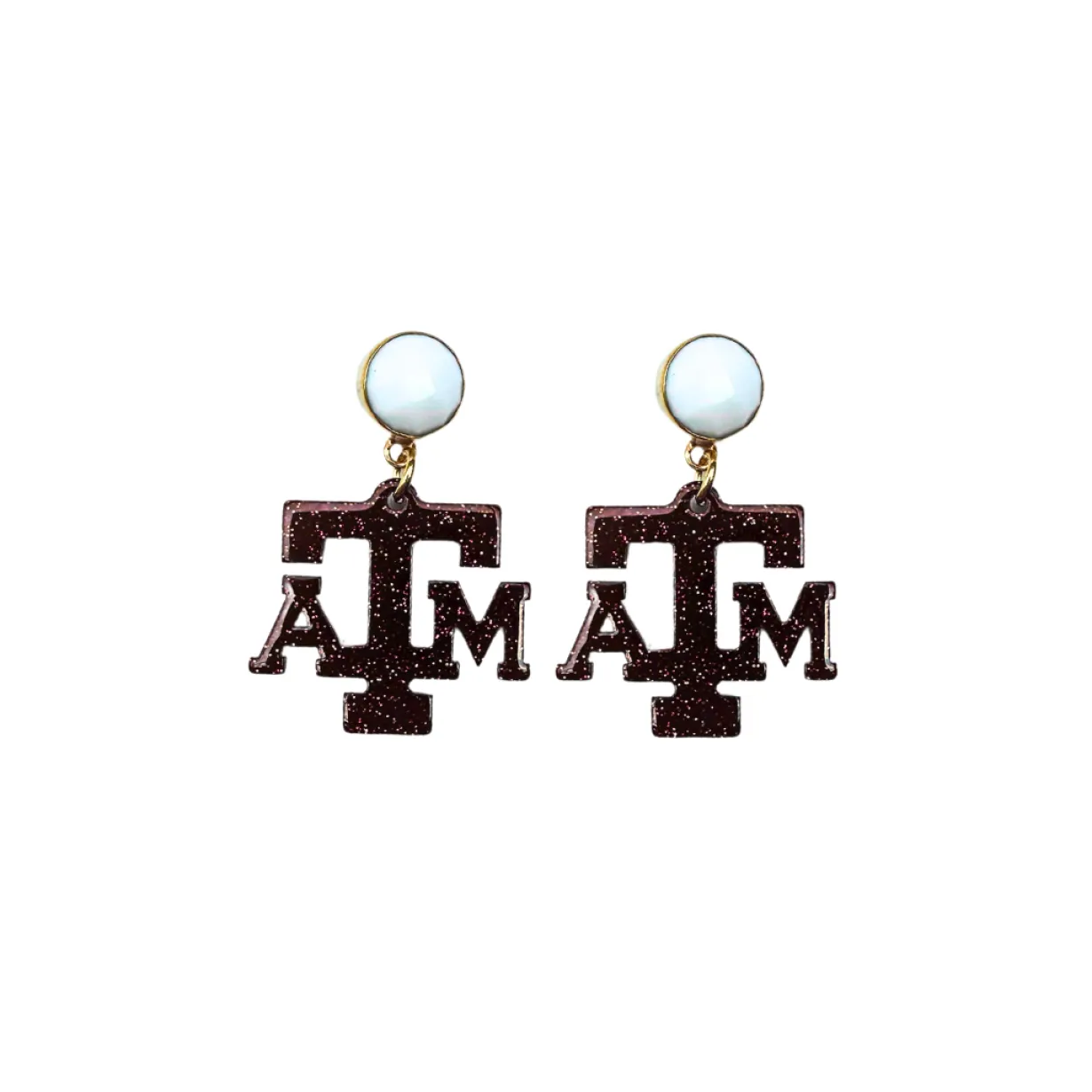 texas_am_mini_maroon_glit_0.webp Texas A&M Mini Maroon Glitter A&M Earrings-Brianna Cannon Hot