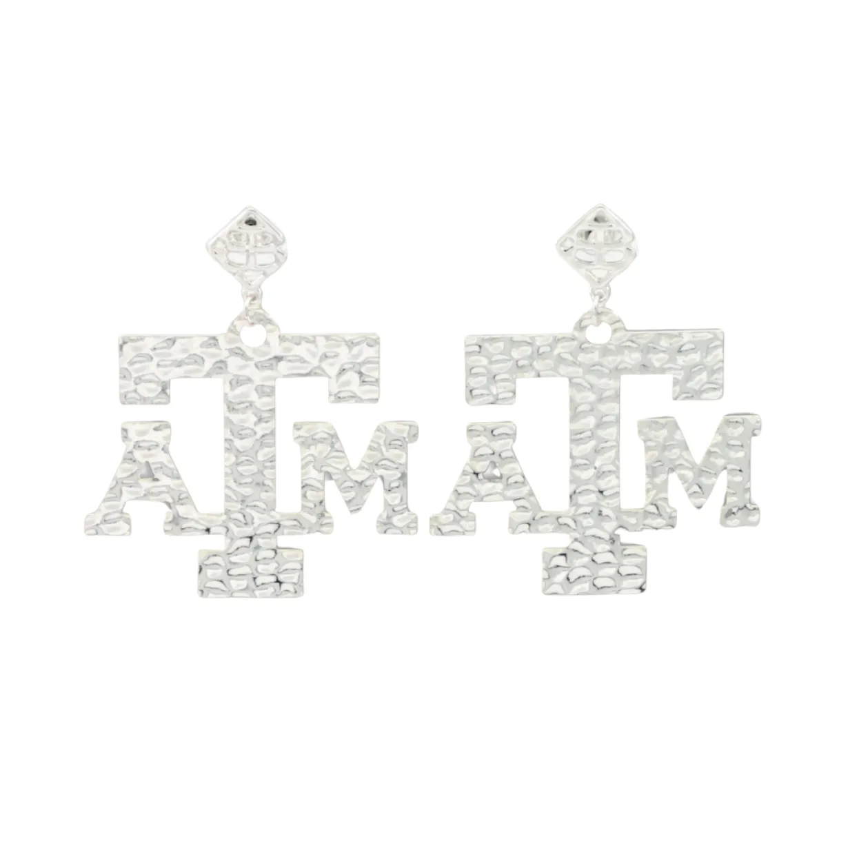 texas_am_silver_logo_earr_0.webp Texas A&M Silver Logo Earring with BC Logo-Brianna Cannon Best