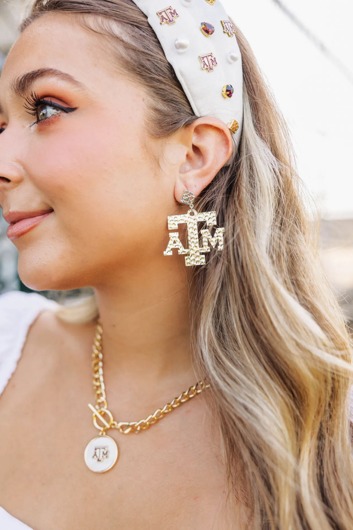 texas_am_silver_logo_earr_1.webp Texas A&M Silver Logo Earring with BC Logo-Brianna Cannon Best