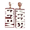 Texas A&M White & Maroon GIG'EM AGGIES Earrings-Brianna Cannon Fashion
