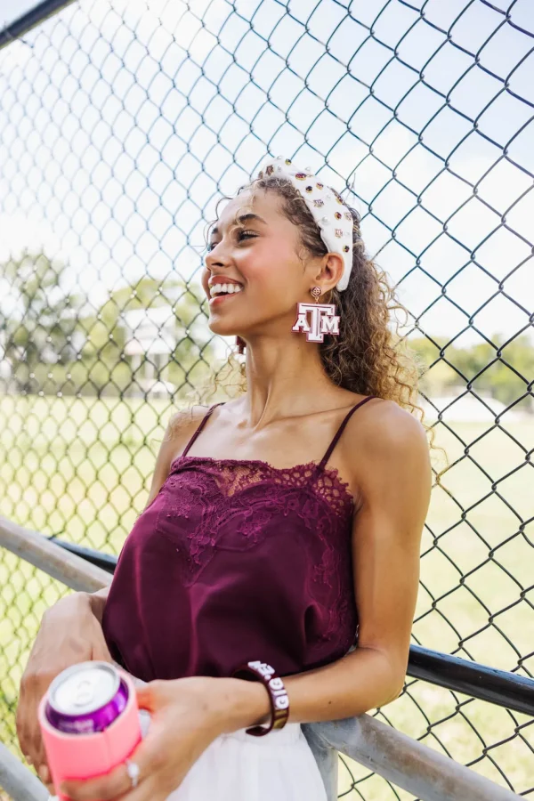 Texas A&M White Logo Headband-Brianna Cannon Online