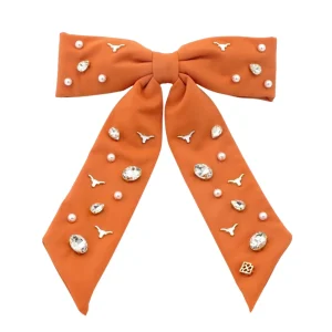 Texas Burnt Orange Bow Barrette-Brianna Cannon Fashion