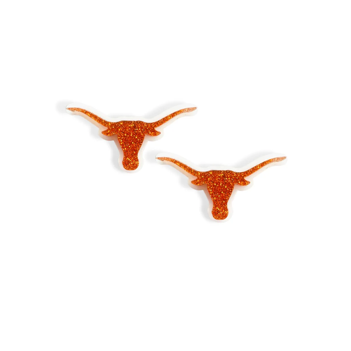 texas_burnt_orange_glitte_0-1.webp Texas Burnt Orange Glitter Longhorn Studs-Brianna Cannon Clearance