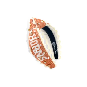 Texas Child Size HOOK'EM HORNS Cross Stitch Headband-Brianna Cannon Best