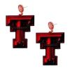 Texas Tech Black and Red Double T Earrings-Brianna Cannon Best