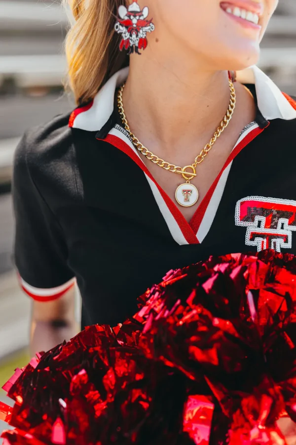 Texas Tech Logo Necklace-Brianna Cannon Fashion