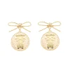 Texas Tech Logo Pearl Medallion Earring-Brianna Cannon Outlet