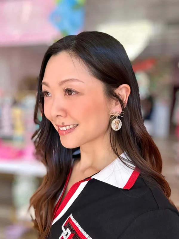 Texas Tech Logo Pearl Medallion Earring-Brianna Cannon Outlet