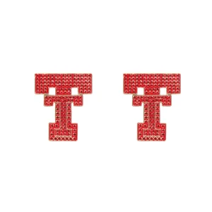 Texas Tech Pavé Logo Studs-Brianna Cannon Outlet