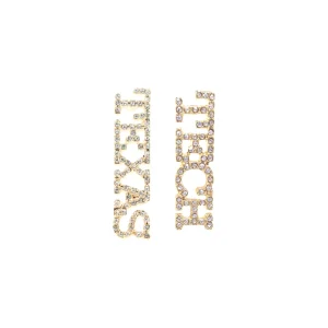 Texas Tech Pavé Rhinestone TEXAS TECH Stud Earrings-Brianna Cannon Fashion