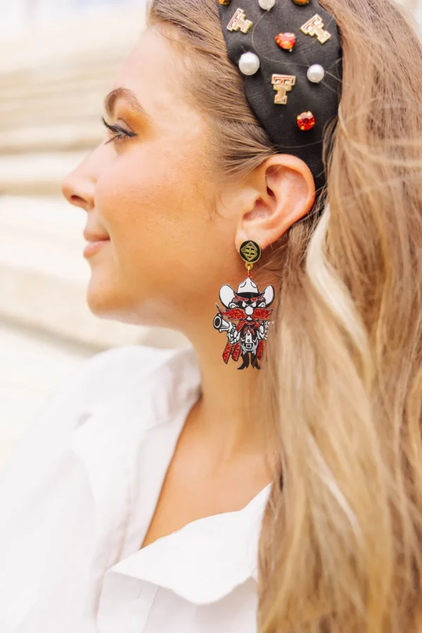 Texas Tech Raider Red Earrings-Brianna Cannon New