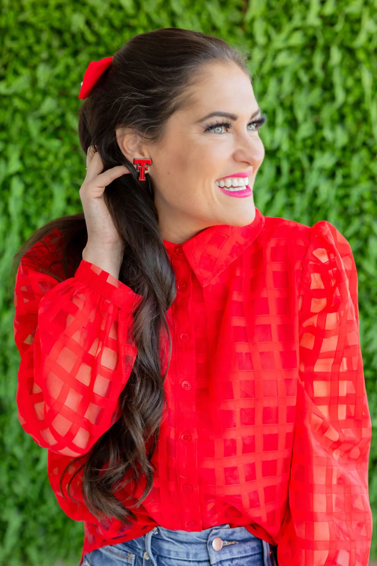 texas_tech_red_and_black__2.webp Texas Tech Red and Black Vintage Double T Studs-Brianna Cannon Sale
