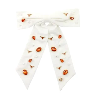Texas White Bow Barrette-Brianna Cannon Sale