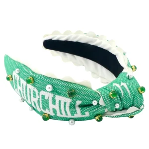 150th Anniversary Kentucky Derby Green Churchill Downs Cross Stitch Headband-Brianna Cannon Clearance