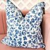 Thibaut Designer Pillow Cover - Panthera in Navy with Navy Cord-Brianna Cannon New