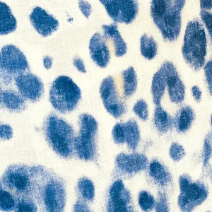 Thibaut Designer Pillow Cover - Panthera in Navy with Green Brush Trim-Brianna Cannon Fashion
