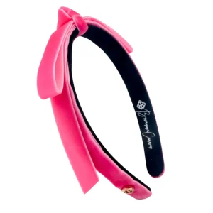 Thin Hot Pink Ribbon Bow Headband-Brianna Cannon Hot
