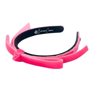 Thin Hot Pink Ribbon Bow Headband-Brianna Cannon Hot