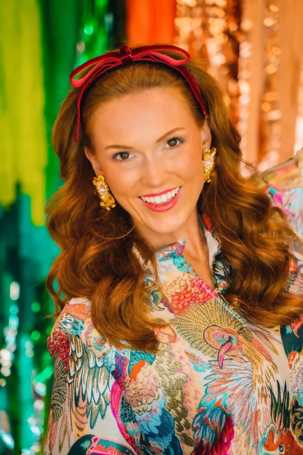 Thin Maroon Velvet Ribbon Bow Headband-Brianna Cannon Discount