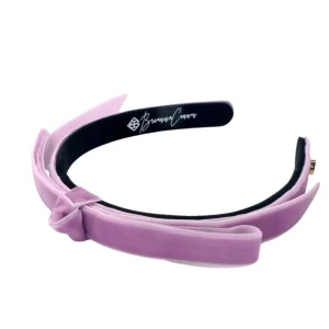 Thin Pastel Purple Velvet Ribbon Bow Headband-Brianna Cannon New