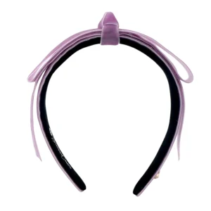 Thin Pastel Purple Velvet Ribbon Bow Headband-Brianna Cannon New