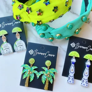 Top Shelf Tequila Earrings with Crystals-Brianna Cannon Hot