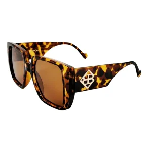 Totally Tortoise BC Square Sunglasses with Polarized Lenses-Brianna Cannon Outlet