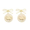 University of South Carolina Pearl Bow Medallion Earrings-Brianna Cannon New