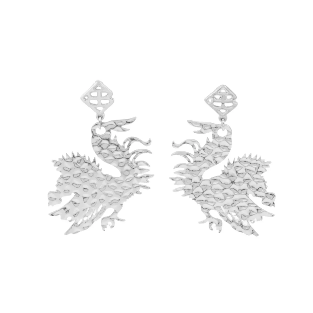 university_of_south_carol_0-11.webp University of South Carolina Silver Gamecock Earring with BC Logo-Brianna Cannon Fashion