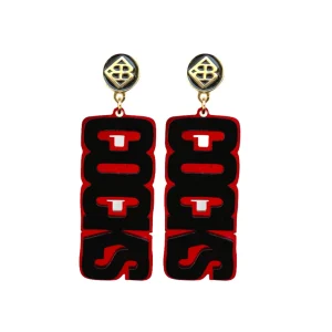 University of South Carolina Black and Garnet COCKS Earrings-Brianna Cannon New