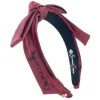 University of South Carolina Garnet Thin Embroidered Ribbon Bow Headband-Brianna Cannon New
