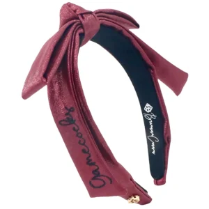 University of South Carolina Garnet Thin Embroidered Ribbon Bow Headband-Brianna Cannon New