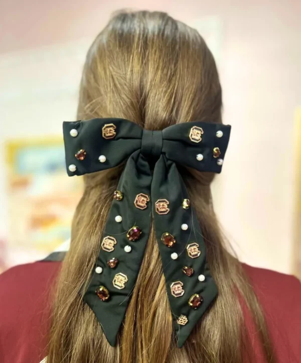 University of South Carolina Black Bow Barrette-Brianna Cannon Discount