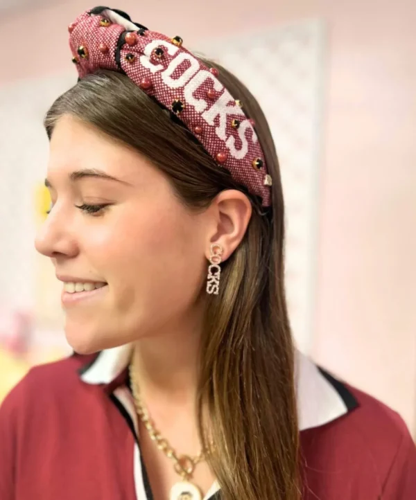 University of South Carolina COCKS Pavé Rhinestone Stud Earrings-Brianna Cannon Best