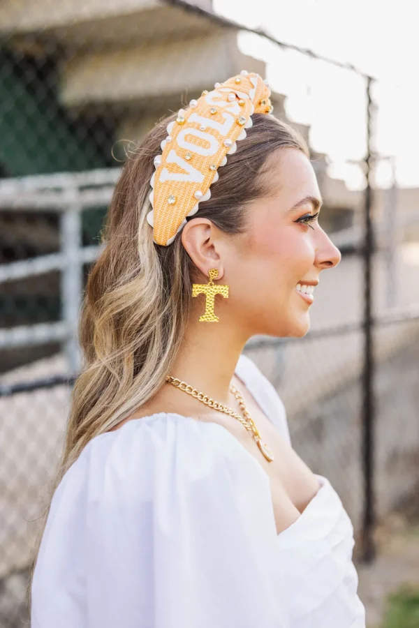 University of Tennessee Gold Logo Earring with BC Logo-Brianna Cannon Outlet