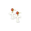 University of Tennessee Mini White Power T Earrings-Brianna Cannon Online