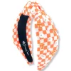 University of Tennessee Orange and White Checkerboard Tennessee Logo Headband-Brianna Cannon Best