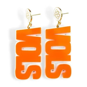 University of Tennessee Orange and White VOLS Earrings-Brianna Cannon Sale