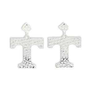 University of Tennessee Silver Logo Earring with BC Logo-Brianna Cannon Sale