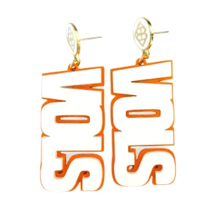 University of Tennessee White and Orange VOLS Earrings-Brianna Cannon Best
