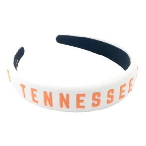 University of Tennessee White Thin Embroidered Headband-Brianna Cannon Best