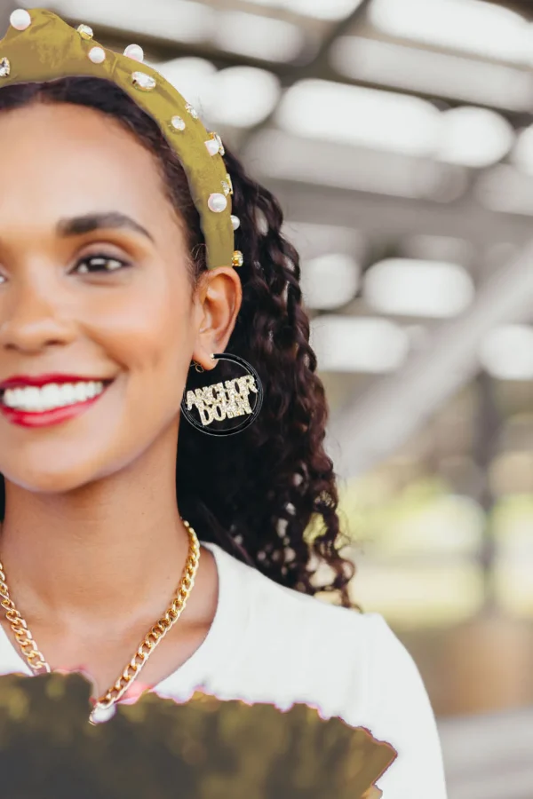 Vanderbilt ANCHOR DOWN Black Pavé Hoop Earrings-Brianna Cannon Outlet