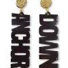 Vanderbilt Black ANCHOR DOWN Earrings with Gold Druzy-Brianna Cannon Hot