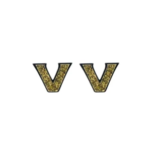 Vanderbilt Gold Logo Studs-Brianna Cannon Fashion