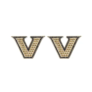 Vanderbilt Pavé Logo Studs-Brianna Cannon Outlet
