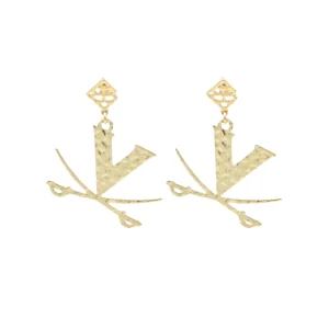 Virginia Gold Logo Earring with BC Logo-Brianna Cannon Sale