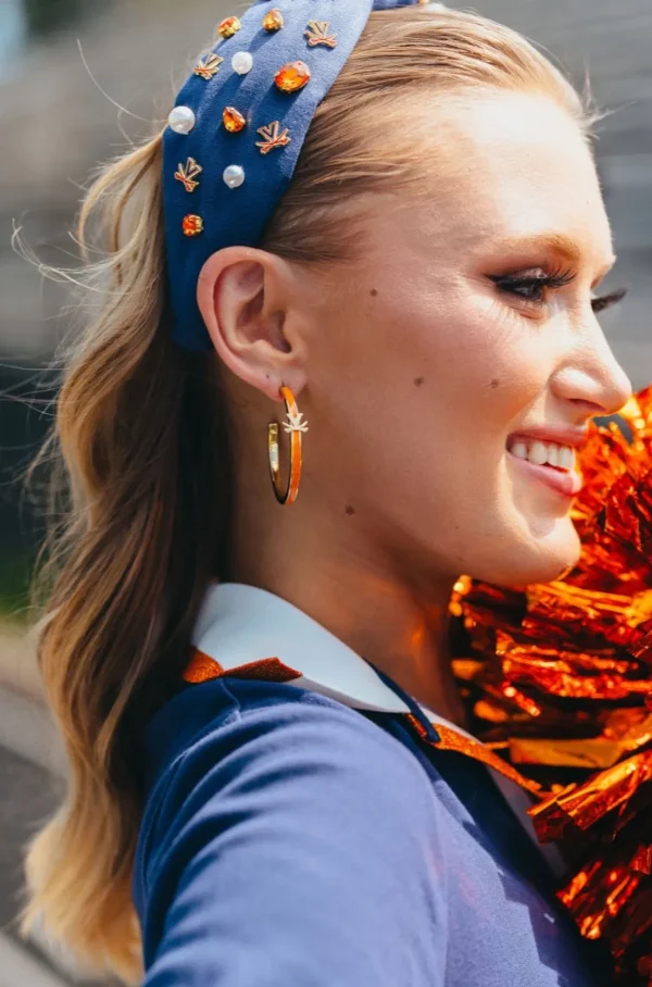 Virginia Logo Hoop Earrings-Brianna Cannon Online