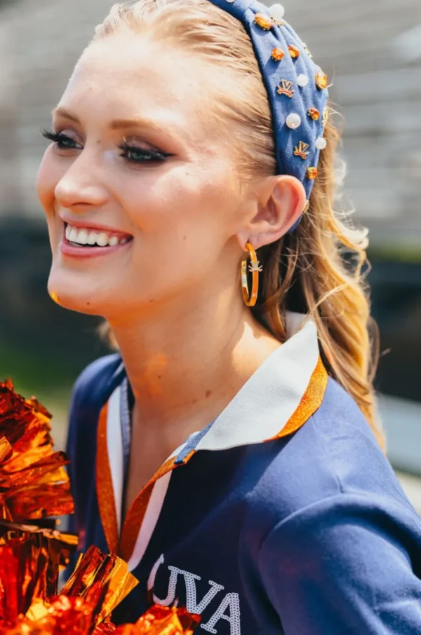 Virginia Logo Hoop Earrings-Brianna Cannon Online